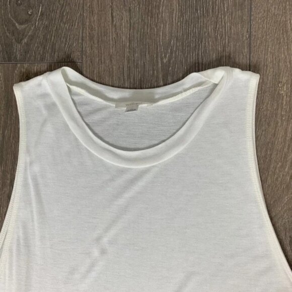 Aritzia Wilfred Babydoll Top Peplum Ruffle hem Sleeveless White Size XS - Picture 5 of 8